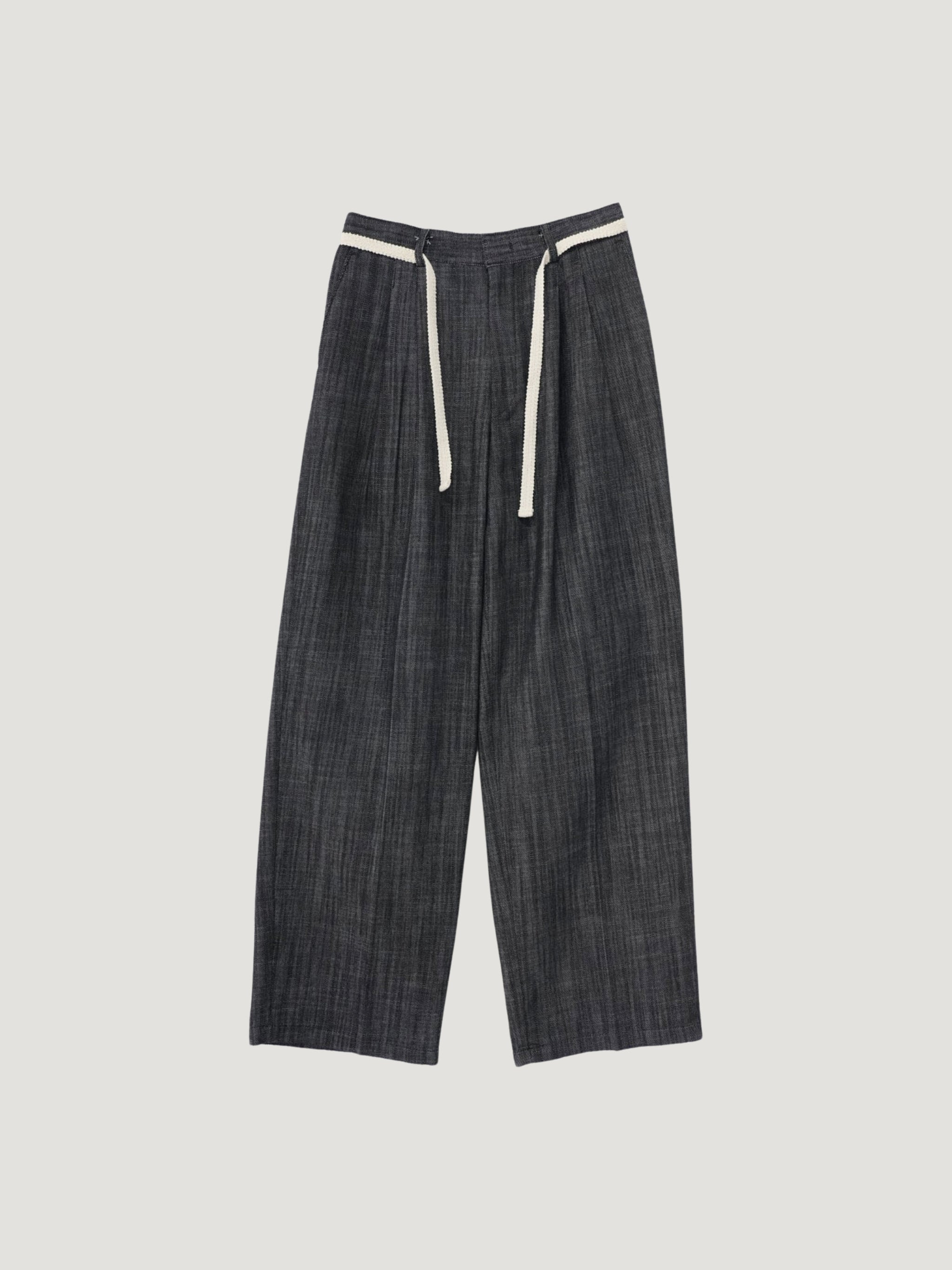 bargiee SINGLE PLEATED PANTS ネイビー　Mサイズ SINGLE PLEATED PANTS – Bargiee