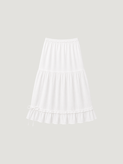 COTTON TIERED SKIRT