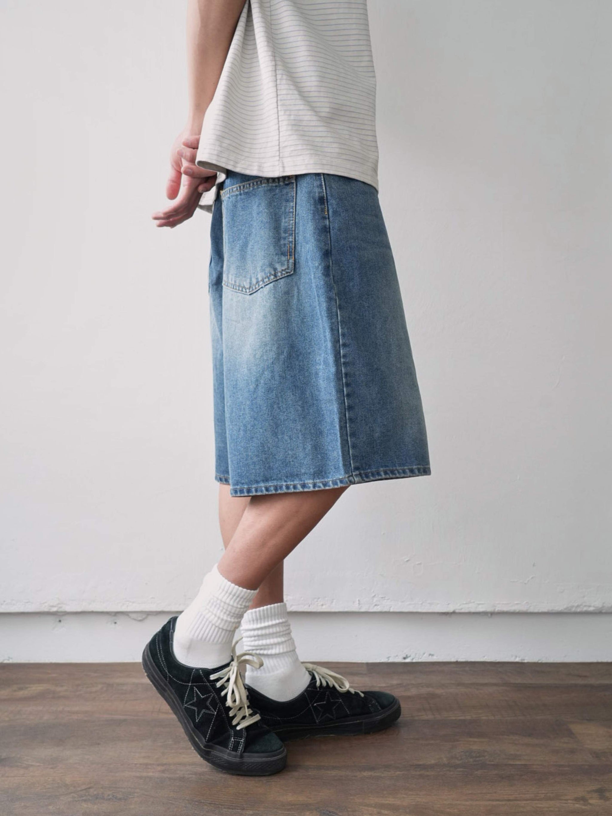 Bargiee デニム ハーフパンツ VINTAGE BERMUDA DENIM SHORTS – Bargiee