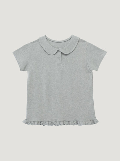 ROUND COLLAR FRILL BLOUSE