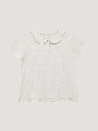 ROUND COLLAR FRILL BLOUSE