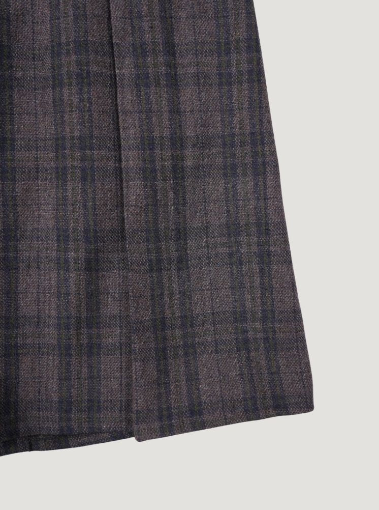 WOOL PLEATS CHECK SKIRT – Bargiee