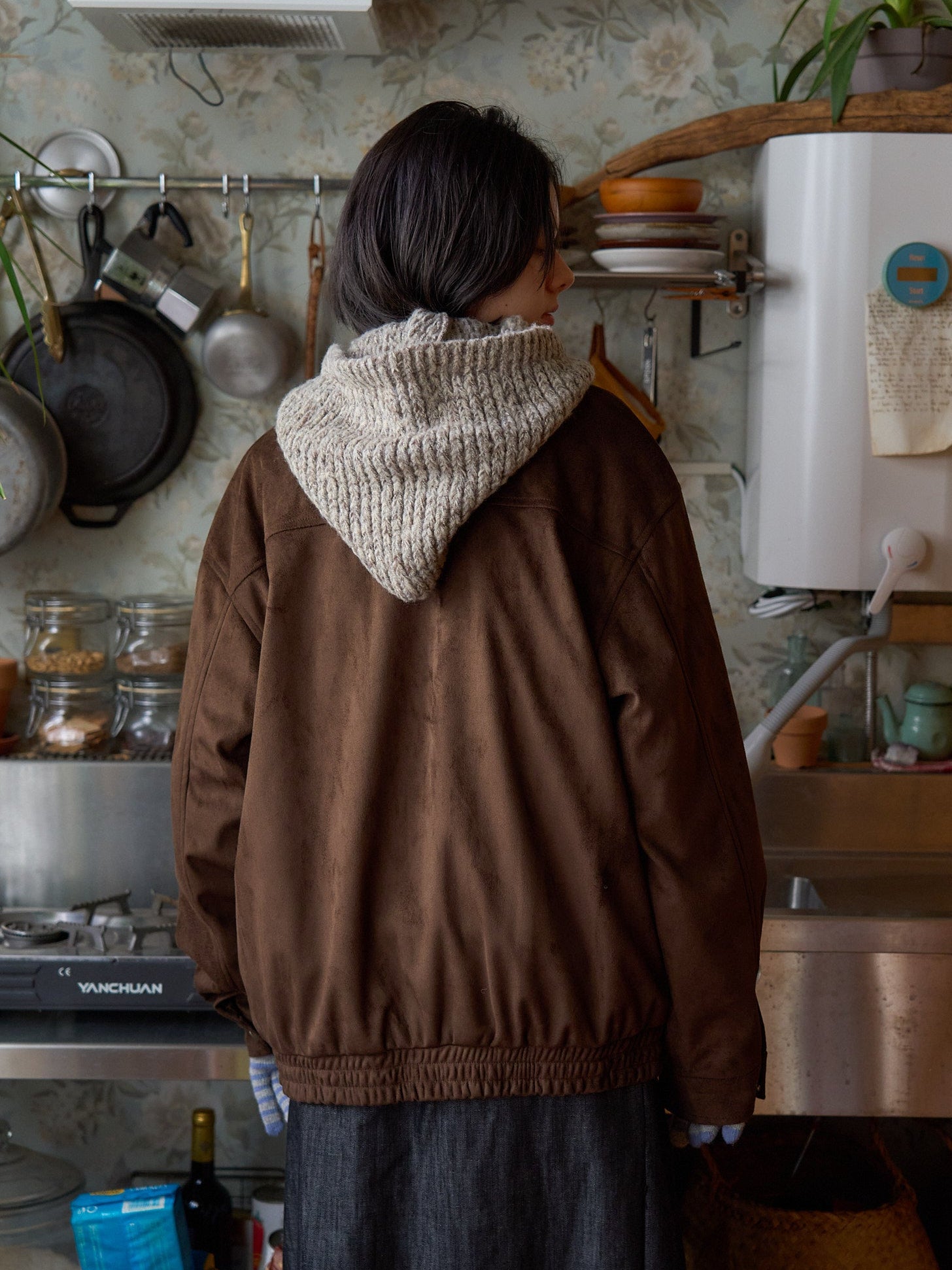 bargiee slick suede jacket　短丈スウェードジャケット bargiee slick suede jacket 短丈スウェードジャケット