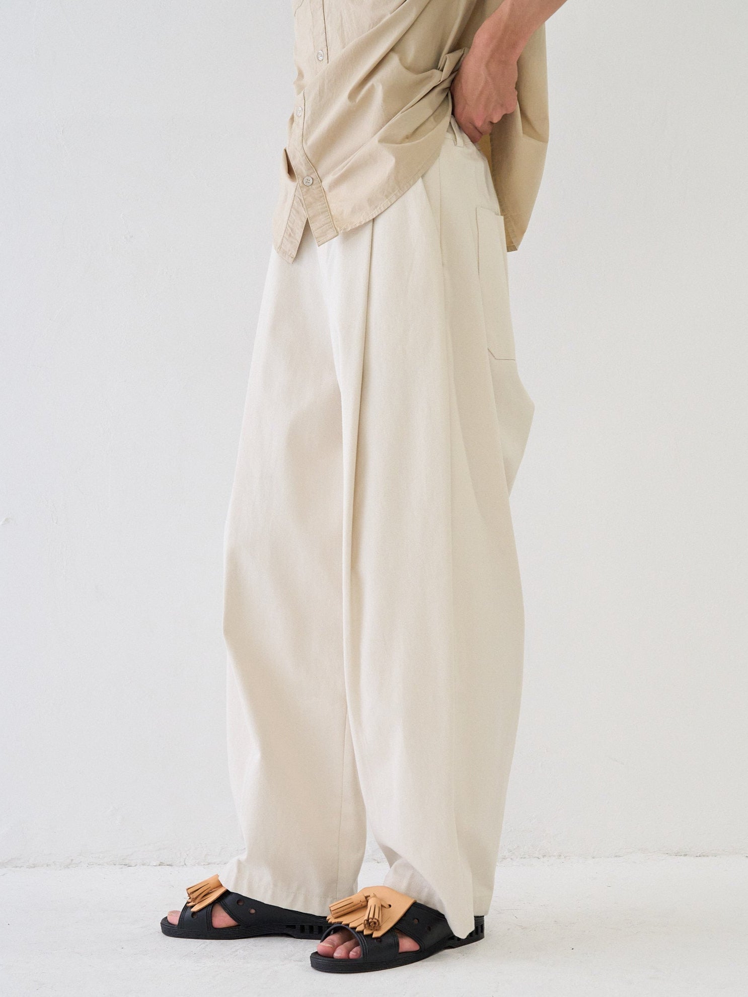 SINGLE PLEATED PANTS – Bargiee